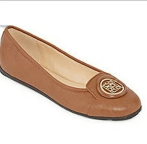 New Liz Claiborne Women' s Selma Round Toe Ballet Luggage Tan Flats Size 11M  - Picture 1 of 11
