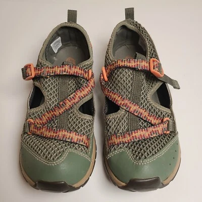 CHACO Kids Shoes Sandal Olive Green Junior Mesh PERFORMANCE FOOTWEAR  USA 4 EUC - Image 1 of 4