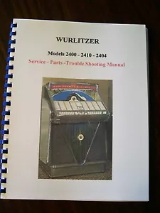 Manuale Jukebox Wurlitzer 2400 - 2410 - 2404 - Foto 1 di 3