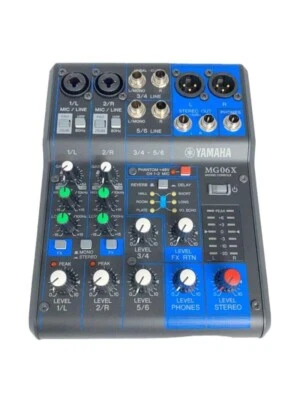 YAMAHA MG06X Mixing Console 2 Mic Stereo Mixer Digital Effects Japan F/S Used - Image 1 of 4
