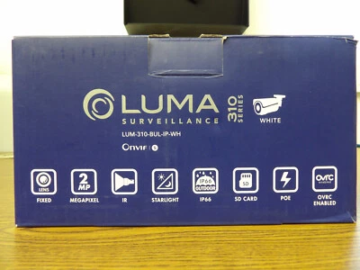 Luma Surveillanc 310 Series Bullet IP Outdoor Camera  Model: LUM-310-BUL-IP-WH - Image 1 of 3