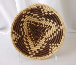 Coil Woven Basket Handcrafted 7.75" Primitive Boho - Picture 1 of 6