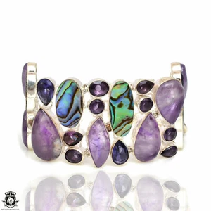 Abalone Shell Amethyst Bracelet B3907 - Picture 1 of 10