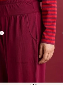 Gudrun Sjoden sz L trousers pant dark red pockets stretch cotton - Picture 1 of 4