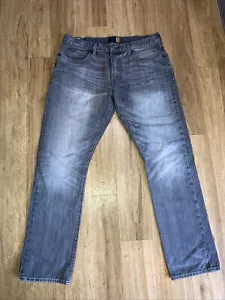 J Crew 770 Jeans Mens 34x32 Kaihara Denim Gray Medium Wash Japanese Straight Leg - Picture 1 of 9