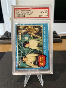 1977 Topps Star Wars Who Will Win The Final Star War? #52 PSA 10 GEM MINT - Picture 1 of 2
