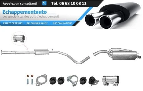 Fiat Bravo II 1.4 T-Jet dès 09/2007 Silencieux central+arrière échappement - Photo 1/1