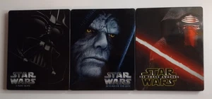 Star Wars Steelbook Blu-ray Lot: A New Hope-Return of The Jedi-The Force Awakens - Picture 1 of 3