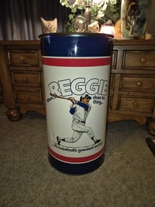 Super Rare P&K Products 1978 Reggie Jackson Metal Mülleimer - Bild 1 von 12