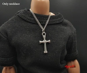 Fashion Cross Necklace Pendant 1/6 Scale 12" Action Figure HT 3A DAM TBL PH  - Picture 1 of 5