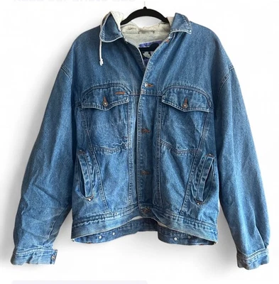 Vintage Today’s News Men’s Jean Jacket Size XL 90’s Grunge Denim Trucker Jacket - Image 1 of 4