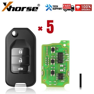 5pcs Xhorse Universal Wire Remote Key For VVDI Key Tool Flip 3 Buttons XKHO00EN - Image 1 of 4