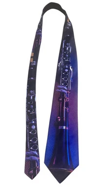Clarinete corbata Ralph Marlin 1994 vintage para hombre azul y púrpura Foto 1 de 4