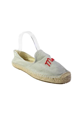 Alpargata Soludos Mujer Detalle Bordado Deslizable Gris Rojo Talla 9 Foto 1 de 4