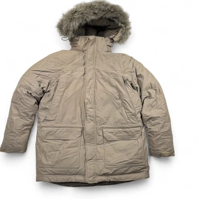 Parka acolchada de plumón LL Bean Baxter State Gore-Tex para hombre invierno mediana capucha de piel sintética Foto 1 de 4