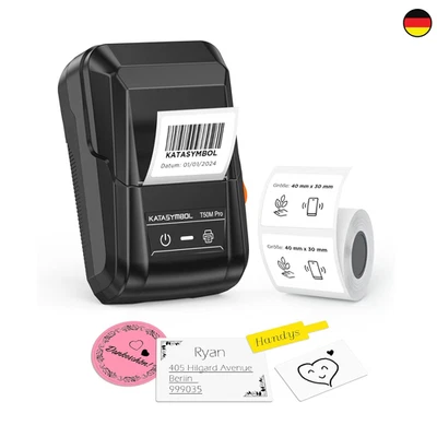 Bluetooth-Drucker mit QR-Codes | Wasserfeste Etiketten | Thermodruck - Bild 1 von 4