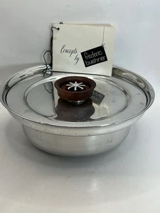 Cazuela vintage Frederic Buehner MCM cromo atómico 1354 1 1/2 cuarto pyrex - Imagen 1 de 23