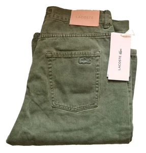 LACOSTE JEANS REGULAR FIT ECO KELP STRAIGHT LEG W33X34L W33L - Picture 1 of 4