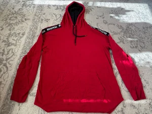 Hollister california Red Shirt Size M Long Sleeve with Hood Logo on Sleeve - Picture 1 of 7
