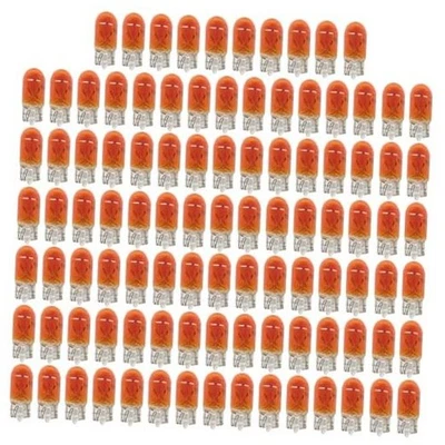 100 PIEZAS T10 194 Bombillas de señal de giro de luz de freno de coche - 12V 5W 168 2825 W5W ámbar Foto 1 de 4