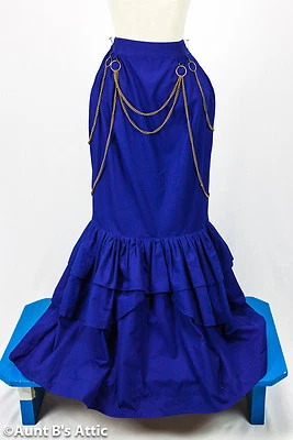 Falda Steampunk Estilo Sirena Larga Azul Real Algodón Era Victoriana Damas Falda Foto 1 de 2