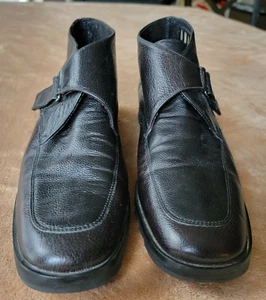 Amalfi Pillow A Womens Size 9 AA Black Leather Ankle Booties Italy - Picture 1 of 9
