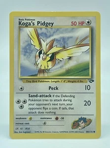 Koga's Pidgey 80/132 Pokemon Gym Challenge Unlimited Non Holo Vintage 2000 LP/NM - Picture 1 of 6