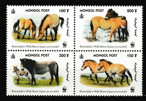 WWF - MONGOLEI - Przewalski-Pferd - 2000 - kpl. Satz - perfekt erhalten - **/MNH - Bild 1 von 1