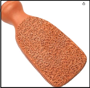 QUBA LINEN Pietra Pomice per Piedi - Scrubber Piedi in Terracotta a 2 Lati, Marrone - Foto 1 di 4