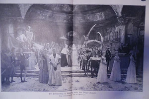 Ein Palmsonntag in Venedig unter dem Dogen Foscari - Holzstich - aus 1893 - Picture 1 of 1