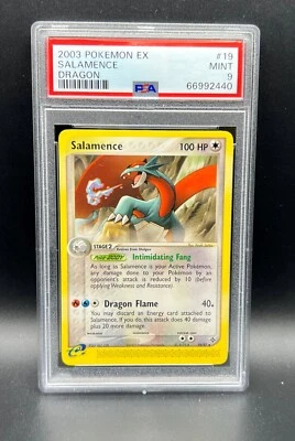 Pokemon PSA 9 MINT Salamence 19/97 EX Dragon Non-Holo 2003 E Reader S#2440 - Image 1 of 2