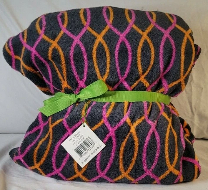 Vera Bradley Throw Blanket in Jazzy Swirls Retired Pattern. - Image 1 of 4