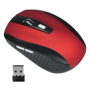2,4 GHz kabellose optische Maus, 6 Tasten, USB-Empfänger, 2000 Mäuse (rot) DE - Bild 1 von 6