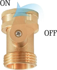 3/4'' Inch Garden Hose Shut Off Valve Water Pipe Faucet Connector Handy - Picture 1 of 6