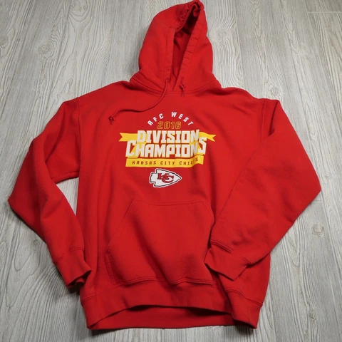 Kansas City Chiefs Sweater Adult Medium 2016 Division Champions Hooded Hoodie Cover