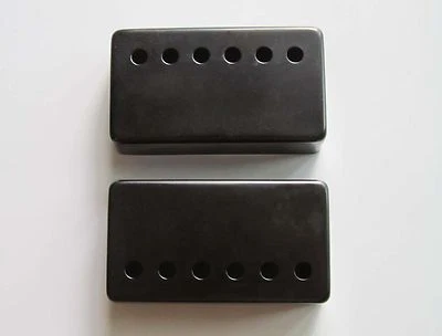 2 x черный LP хамбакер гитары звукосниматель крышки 50 мм гриф/52 мм мост подходит Les Paul - Изображение 1 из 3