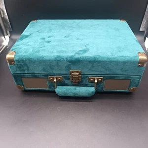 Rara Valigia Bluetooth Velour Turchese Victrola Journey Giradischi 3 Velocità - Foto 1 di 8