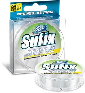 Sufix 678 InvisiLine Fluorocarbonio ghiaccio che scegli 2 3 4 5 6 7 8 libbre nuovo con scatola 50 anni trasparente - Foto 1 di 11
