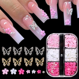 Flores para uñas acrílicas decoración de flores 3d manicura salón decoradas - Imagen 1 de 11