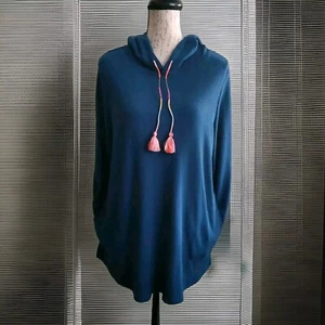 Bell By Kim Gravel Blue Hoodie Damen 1X Armband Krawatten Quasten Taschen NEU - Bild 1 von 8