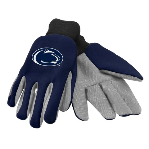 NCAA Penn State Nittany Lions Colored Palm Utility Gloves Navy/Gray Palm by FOCo Cover