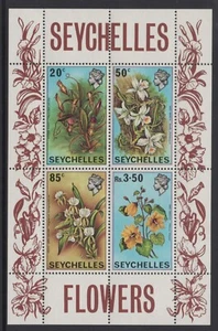Seychelles 1970 Flowers Mini Sheet MUH - Picture 1 of 1