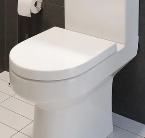 Ceramica Tivoli Soft Close D-Shape Toilet Seat - Top Fix White - Picture 1 of 8