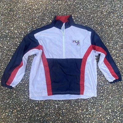 Vintage FILA BJ BJORN BORG ERA Windbreaker Pullover Nylon JACKET Large - Image 1 of 4