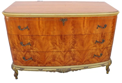 French Burl Tiger Oak dresser - Image 1 of 4