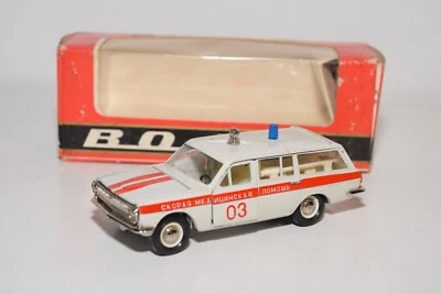 A90 1:43 RUSSIAN NOVOEXPORT CCCP USSR VOLGA BONRA TA3 24-02 AMBULANCE NMIB - Image 1 of 4