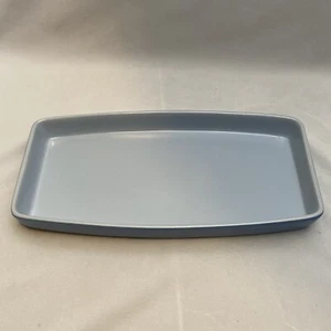 Restoration Hardware Vanity Dish Trinket Bathroom Tray Two Tone Blue 13” X 6 .5” - Picture 1 of 7