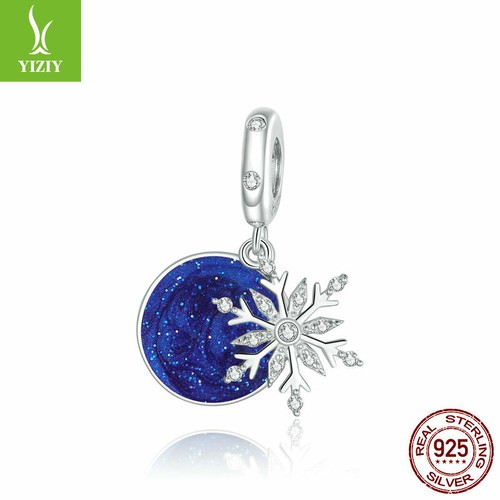 VALENTINO Charms da notte innevato argento sterling autentico S925 da donna Natale bracciali adatti