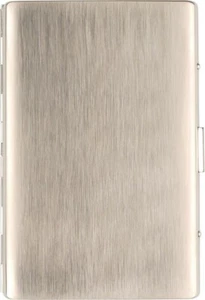 Jean Claude Zigarettenetui Metall Chrom gebürstet 9er, 100mm - Bild 1 von 3