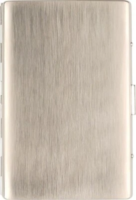 Jean Claude Zigarettenetui Metall Chrom gebürstet 9er, 100mm - Bild 1 von 3